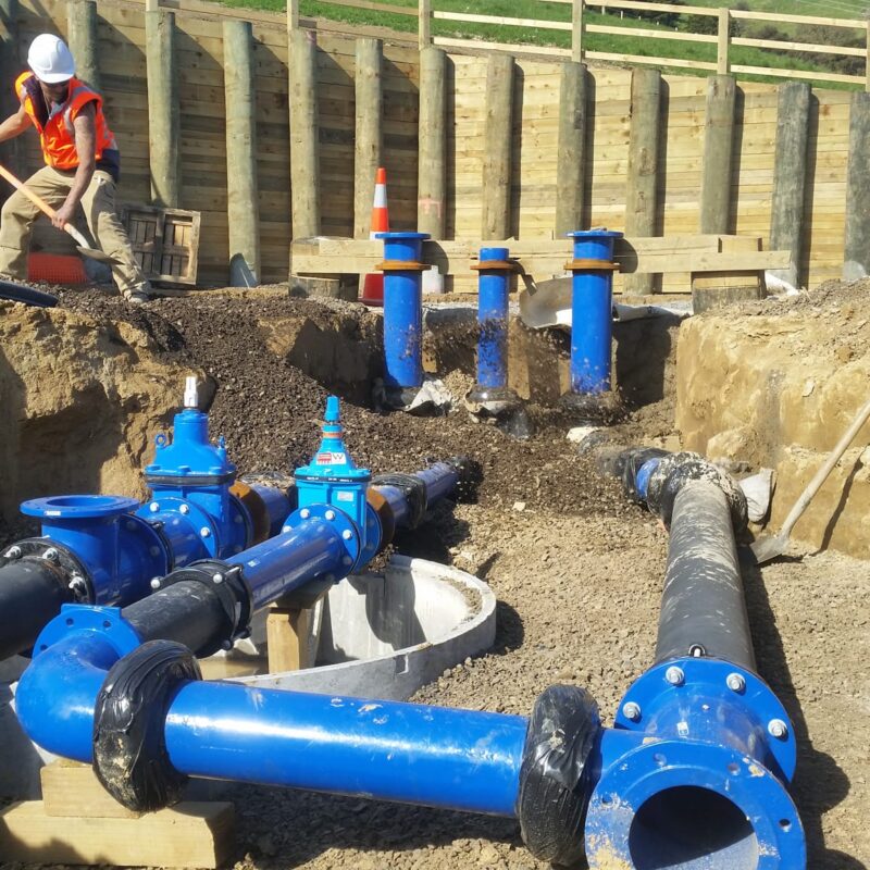 Water services pipeline for new development in Lyttelton