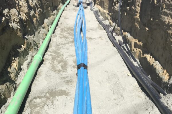 Drainage close up for pipeline installation in Rakaia