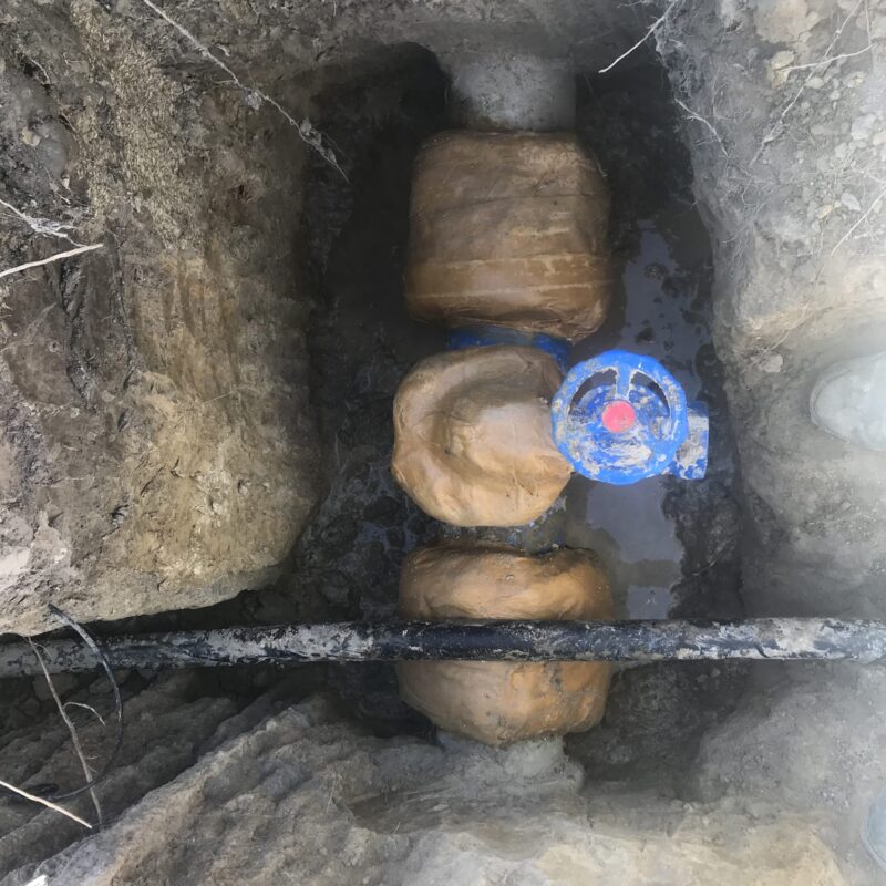 Water drainage close up at a project in Akaroa